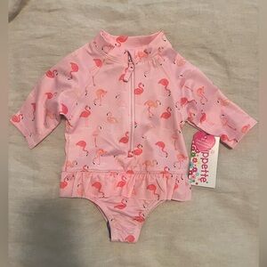 NWT Wippette flamingo swimsuit. Size 6-9months